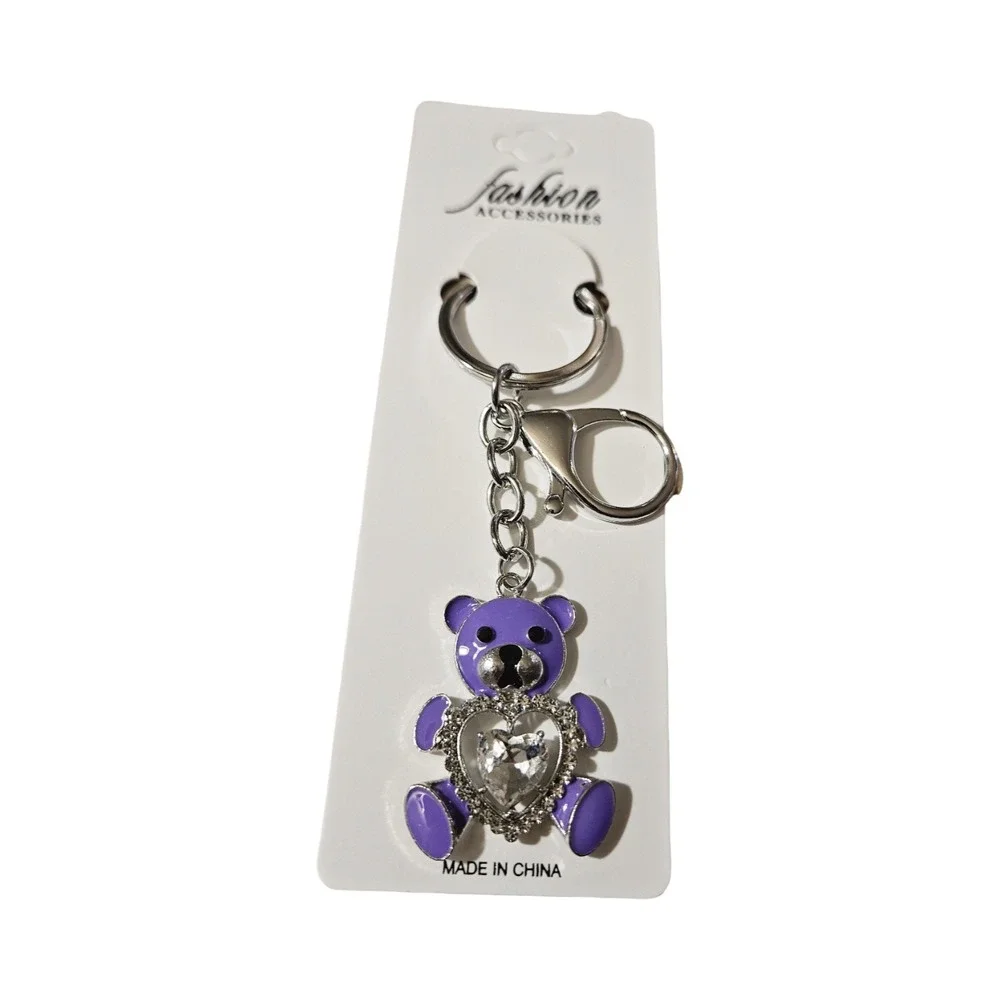 Choose Any 3 Bag Charms Keychains Rhinestone‎ Teddy Bear Butterfly Y2K
